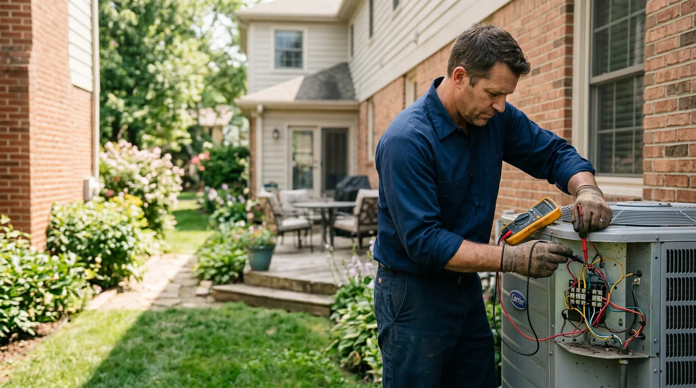 HVAC technician working near Marion, MA